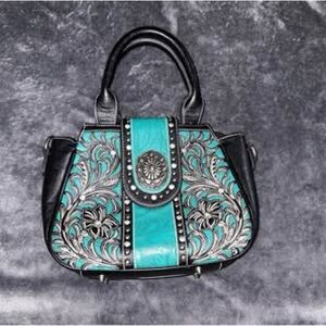 Montana West Conceal Crossbody Purse - Turquoise